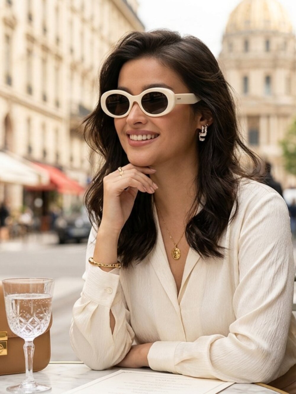 Sunnies Studios Dakota Sunglasses in Burrata